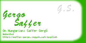gergo saffer business card